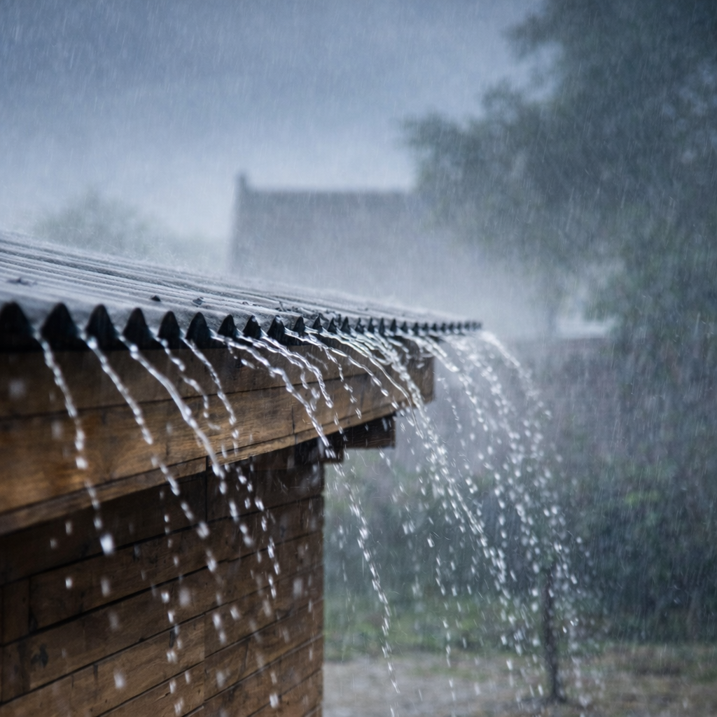 lluvia en techo